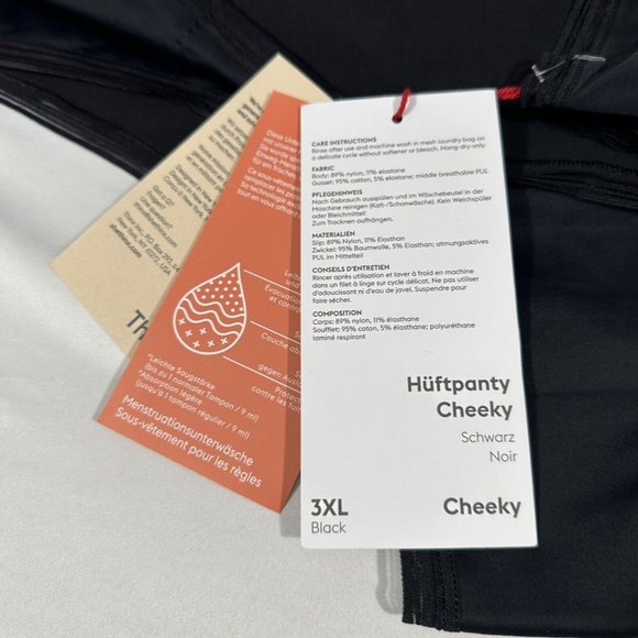 NWT $30 THINX [ 3XL‎ ] Menstrual Cheeky Period Moderate Absorbency Underwear - Picture 10 of 12